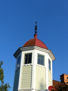 Wooden fascia himmel blue photo