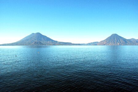 Lake atitlán guatemala volcanoes photo