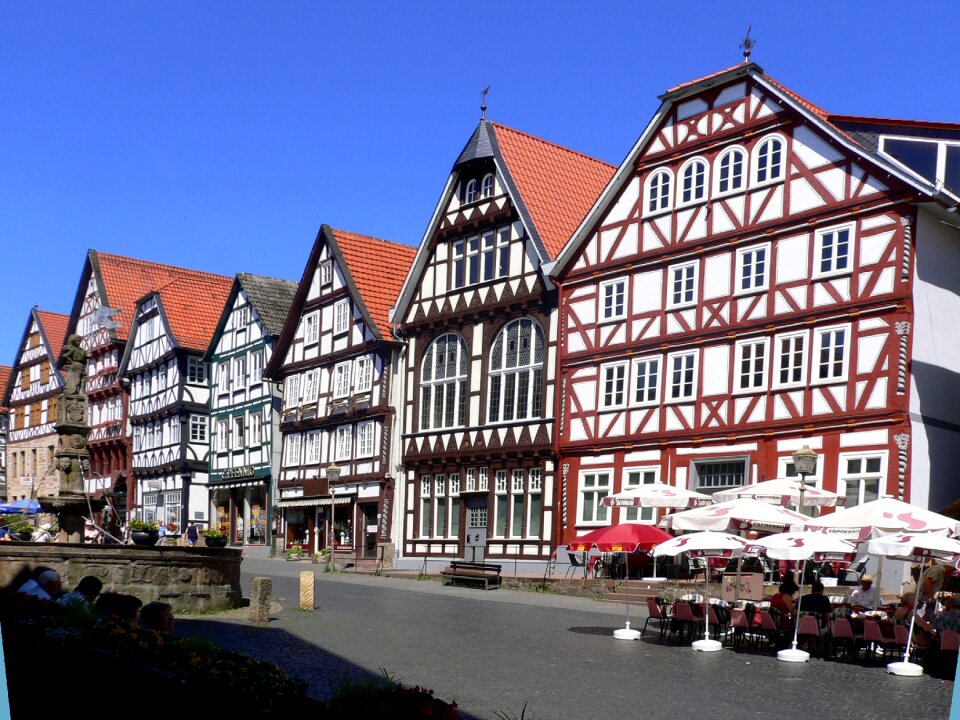 Fachwerkhäuser bad wildungen historic center