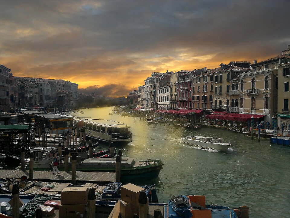 Sky water venice