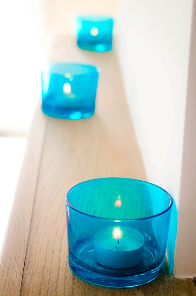 Candles the flame wax