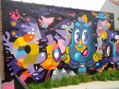 Street art ghent street scene
