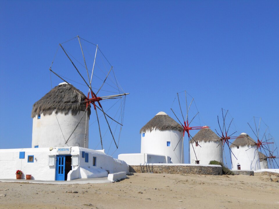 Windmills summer wind