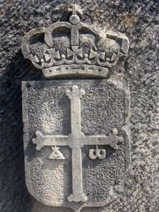 Asturias stone coat of arms photo