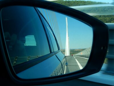 Rear view mirror travel hobbies photo