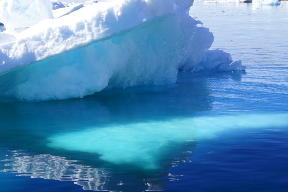 Blue water mirroring