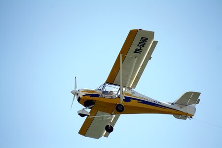 Plane pilot clear sky