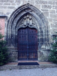 Architecture blue door