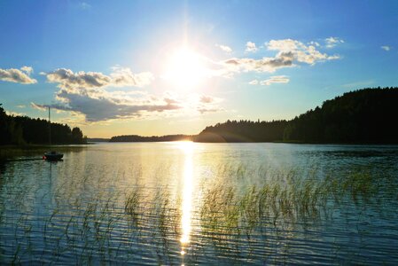 Water sunset abendstimmung photo