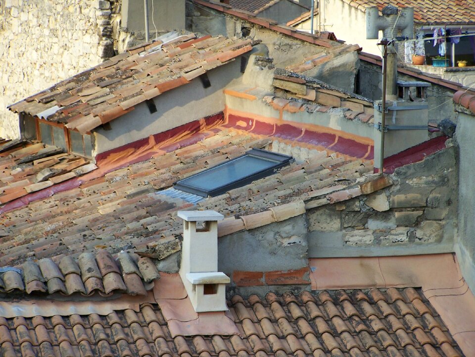 Architecture building roof peaks