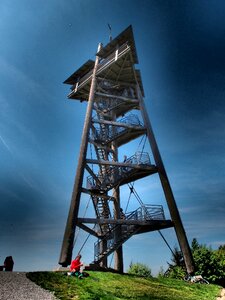 Observation tower high construction photo