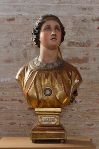 Saint agatha bust sculpture