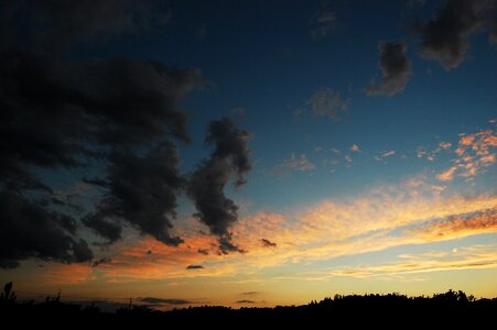 Cloudy horizon twilight photo