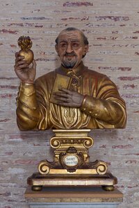 Saint vincent de paul bust sculpture