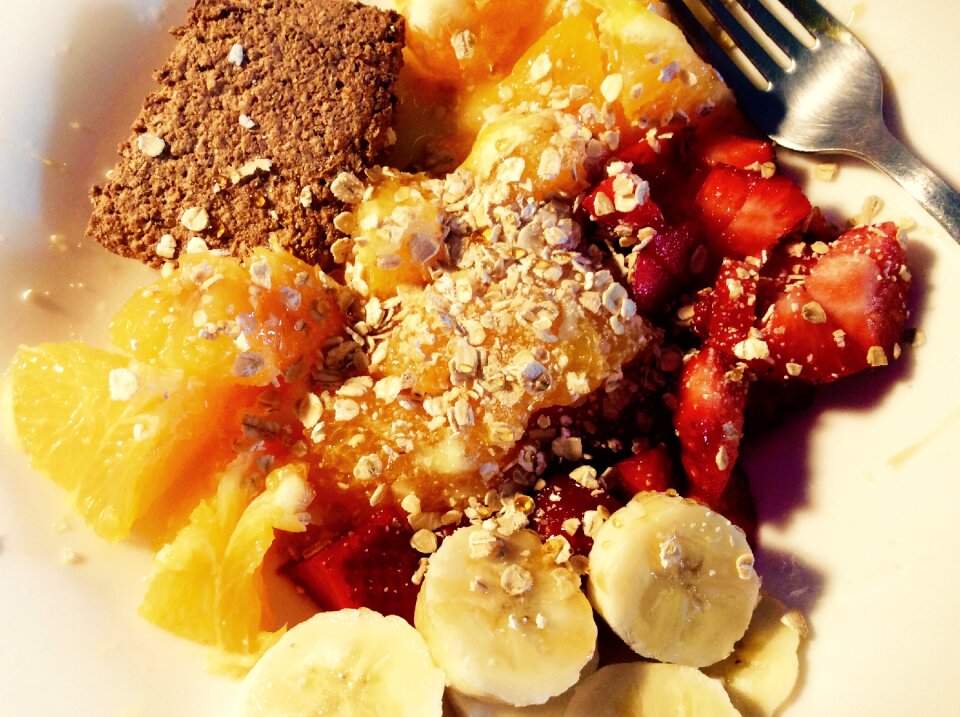 Food fruit banana and others fresh strawberries
