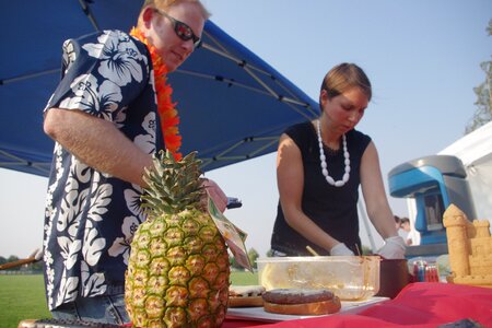 Pineapple hamburger photo