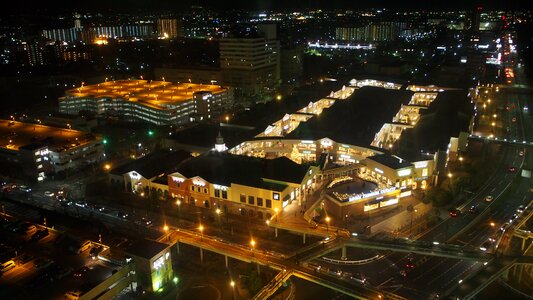 Aerial night view general merchandise