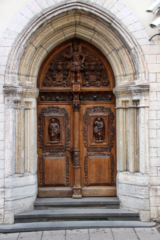 Old door town home decorated
