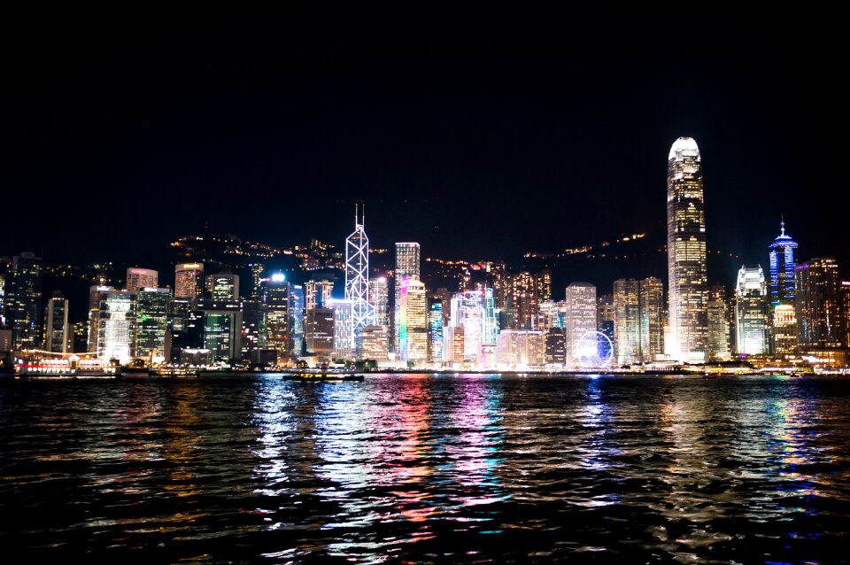 Hong kong landscape night view