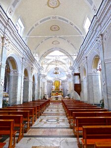 Chapel building aisle photo