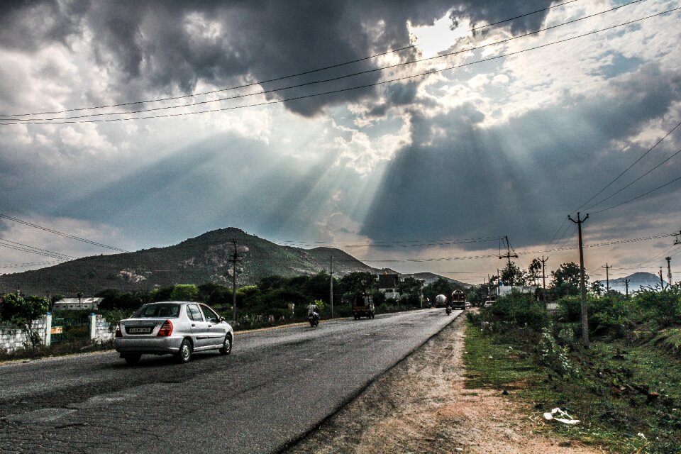 Travel landscape sunset photo