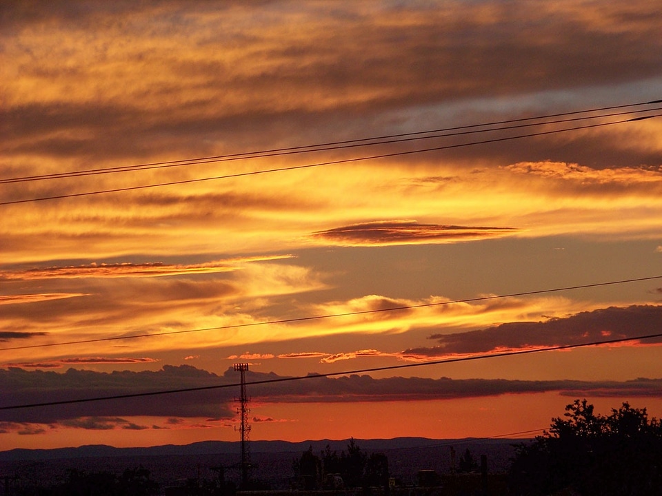 Golden sunrise landscape photo