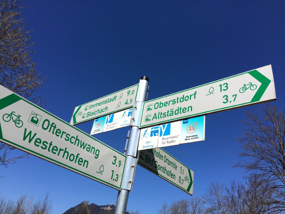Hiking trails signs directory