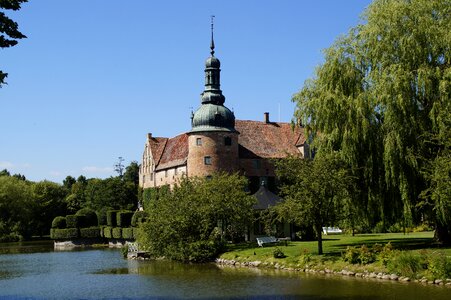 Chateau building moated castle photo