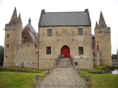 Moat fortress gatehouse