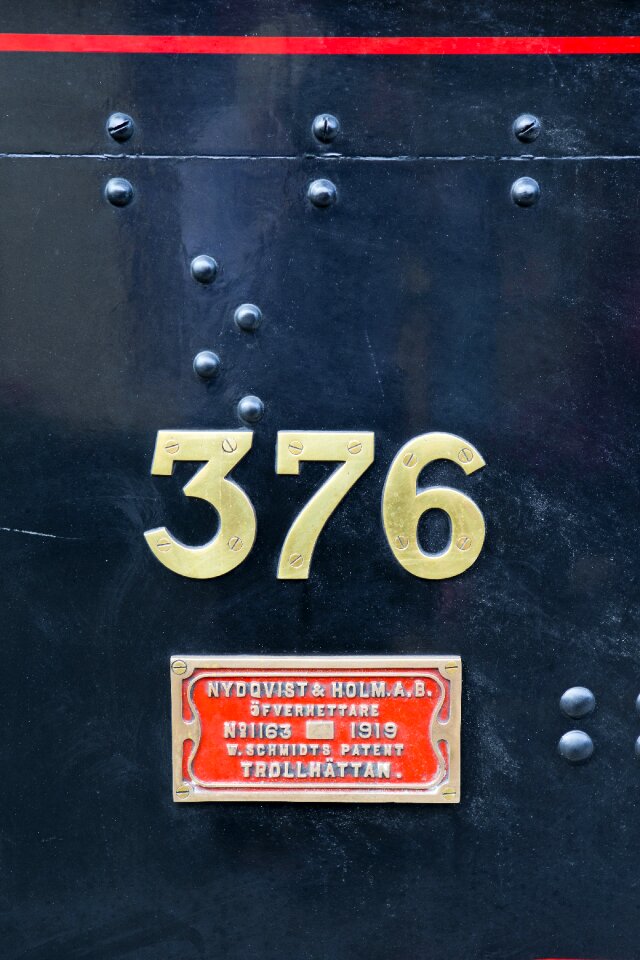 Sweden norwegian state railway nydqvist holm makers plate