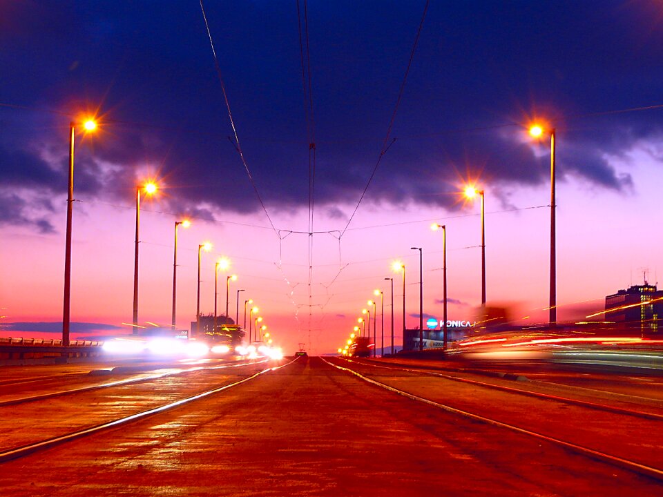 Tram lanterns traffic