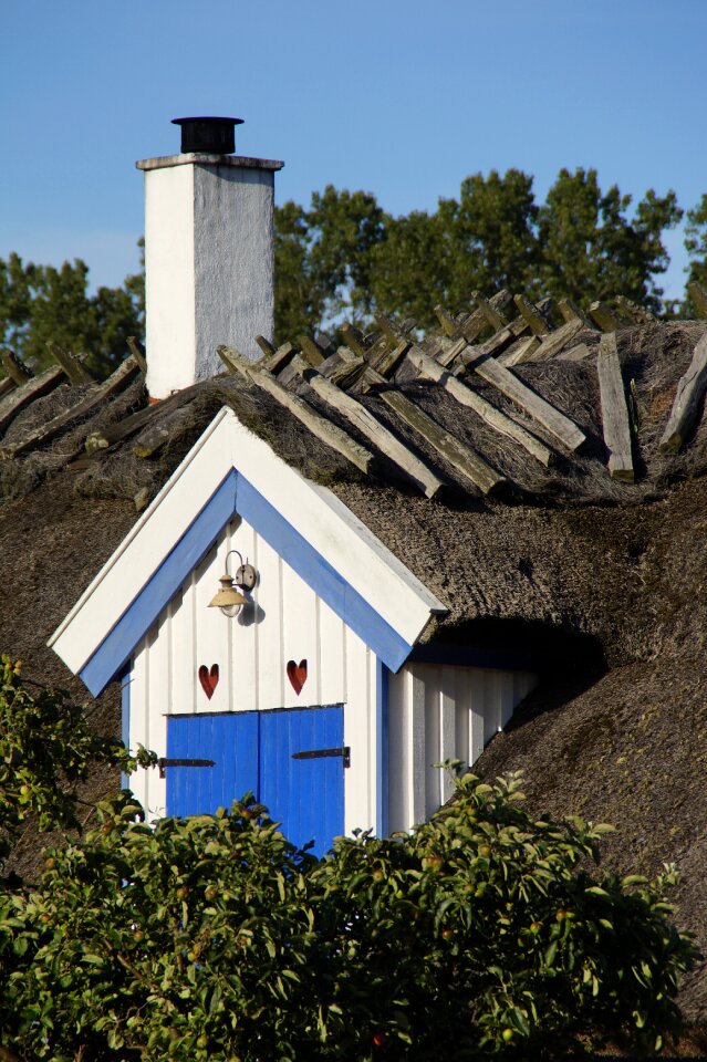 Thatched roof baltic sea sweden