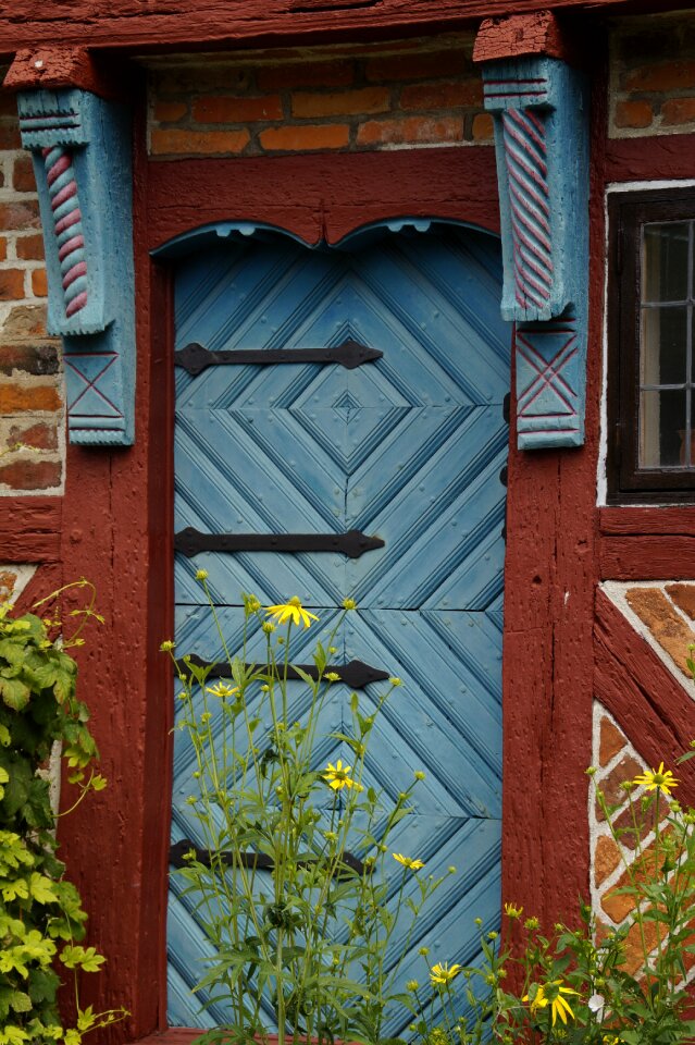 Decorated old old door photo
