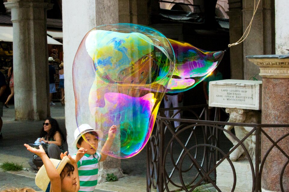 Float shimmer rainbow colors