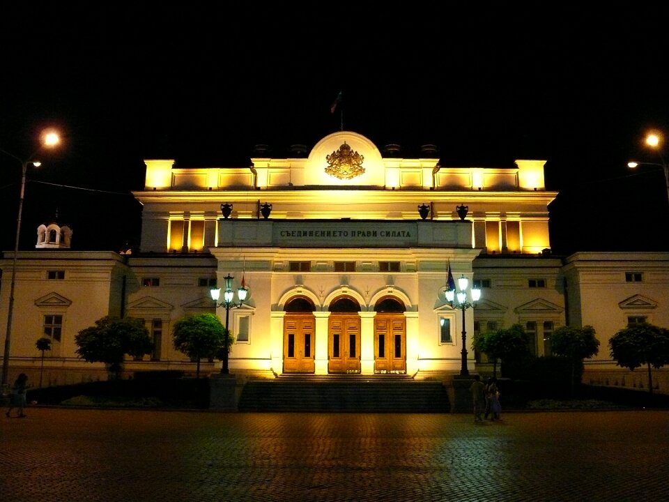 Sofia night national assembly
