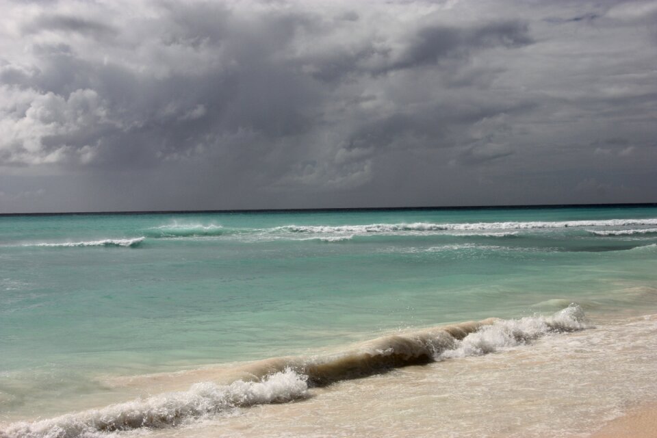 Rain sea winter sea