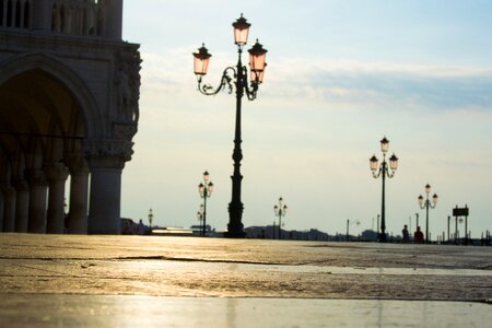 Silhouette venice st mark's square photo