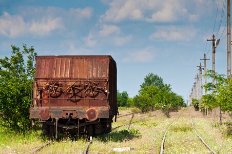 Train railroad rust photo