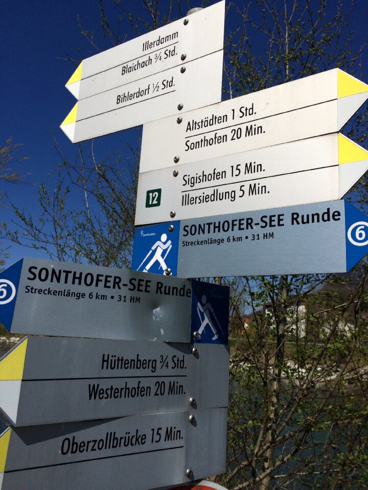 Hiking trails signs directory