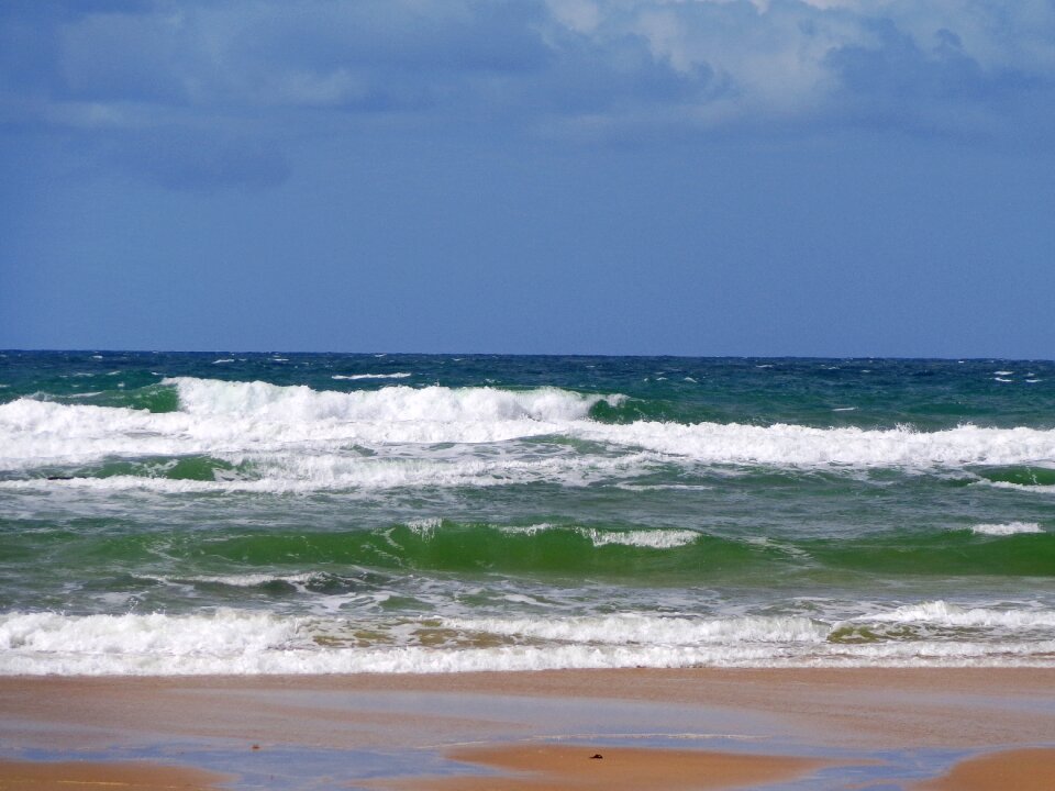 Summer waves beach sand