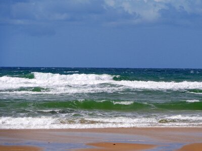 Summer waves beach sand photo