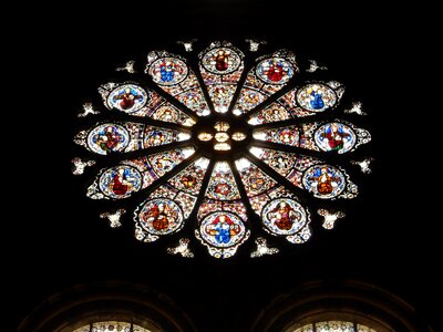 Colored glass church cathedral
