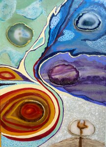 Blue orange painting