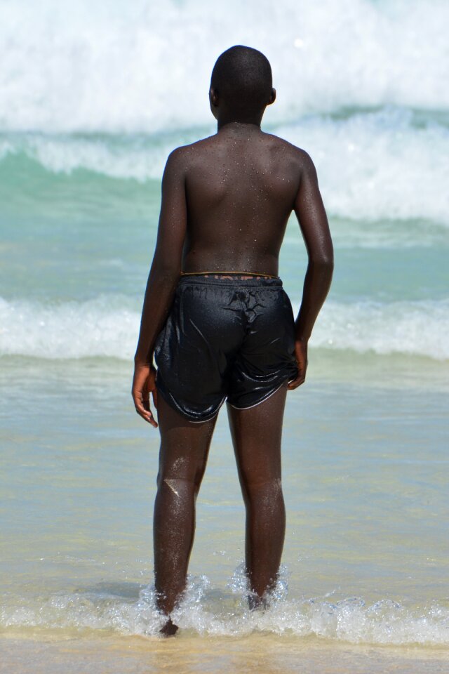 Black boy swimming trunks