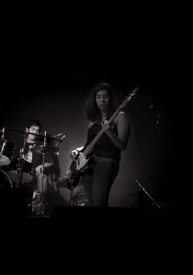 Rock rocker bassist