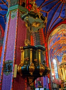 Pulpit church colorful photo