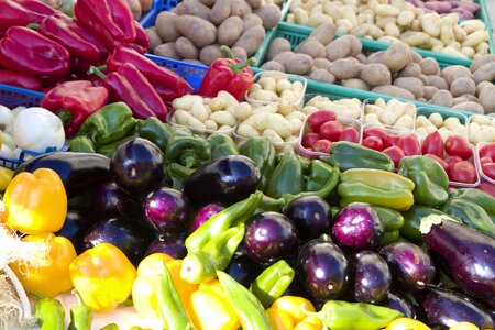 Eggplants potatoes photo