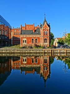 Waterfront reflection building photo