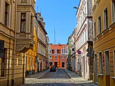 Town architecture road