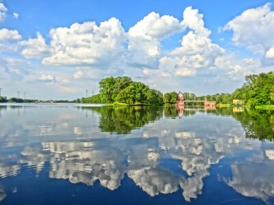 River poland reflection
